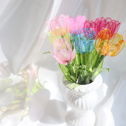 レッド・クリアピンク》2本セット バラ アメリカンフラワー ディップ