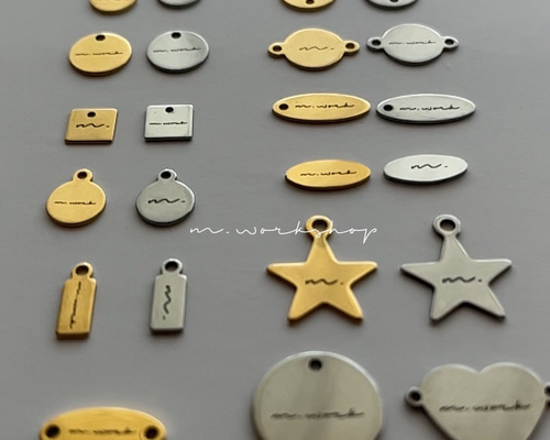 ayn様 小ロットからok!20枚〜 ブランドタグ ロゴプレート オリジナル