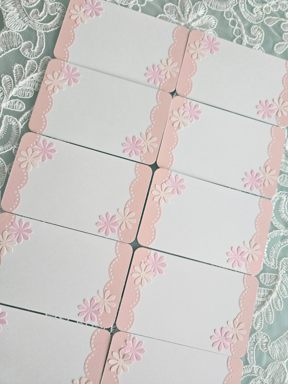 お花付き ミニメッセージカード 10枚セット/卒業 卒園 プレゼント