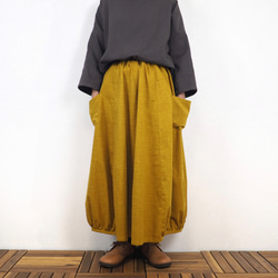 春の超早割2026】Furusuバルーンスカート（木綿 からし）【受注生産