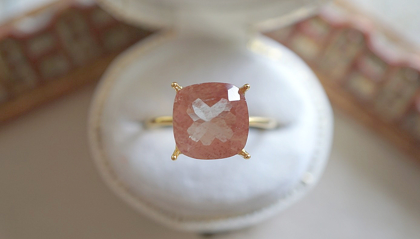 ａ【９mm】チベット産アンデシンRing〈１８kgp〉