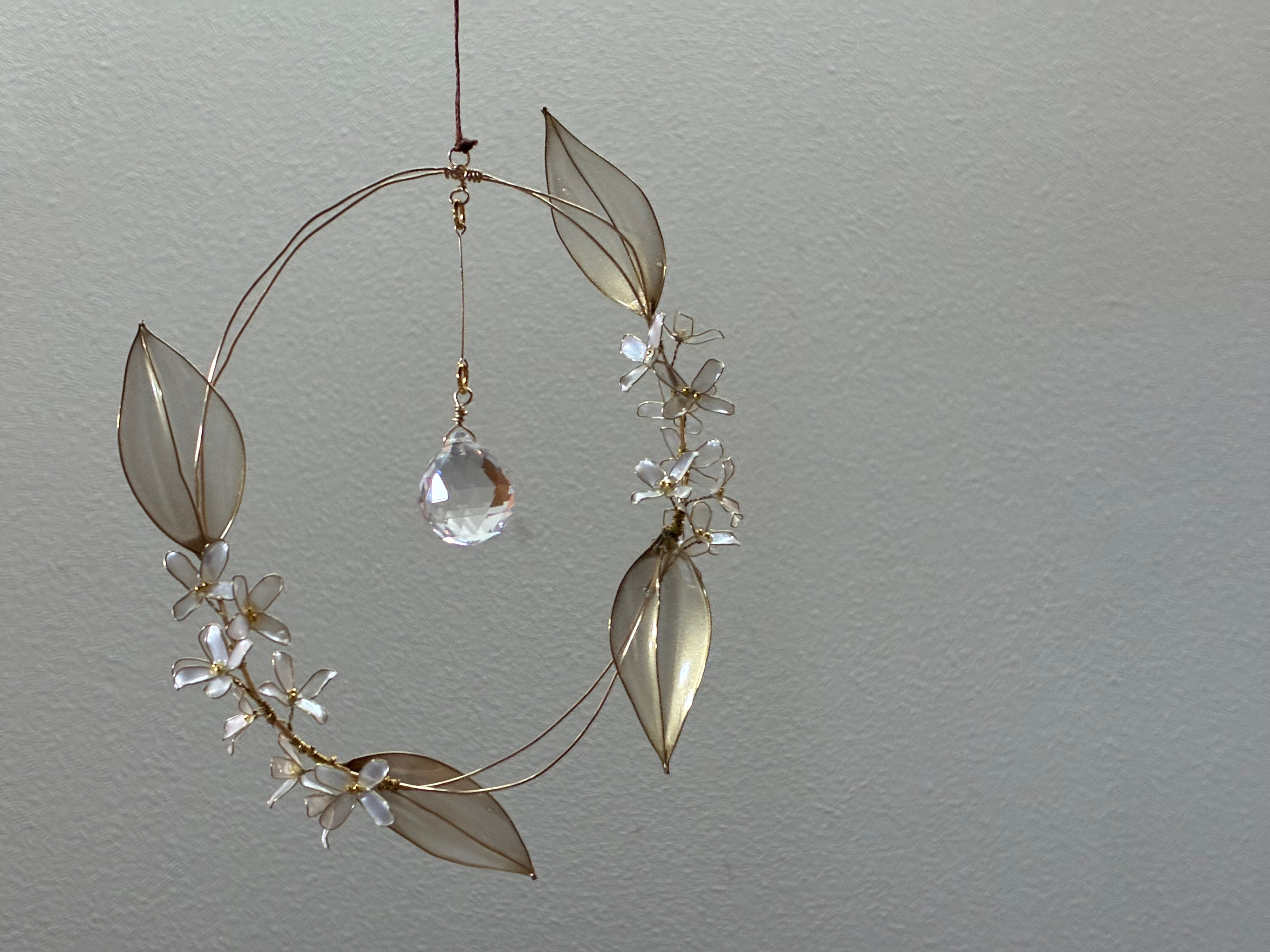 金木犀 の オーバルリース　モビールサンキャッチャー