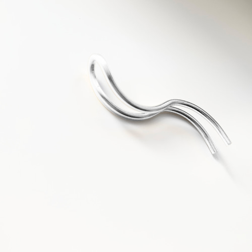 モチーフイヤークリップ 【wave】片耳用 SF(シルバーフィルド