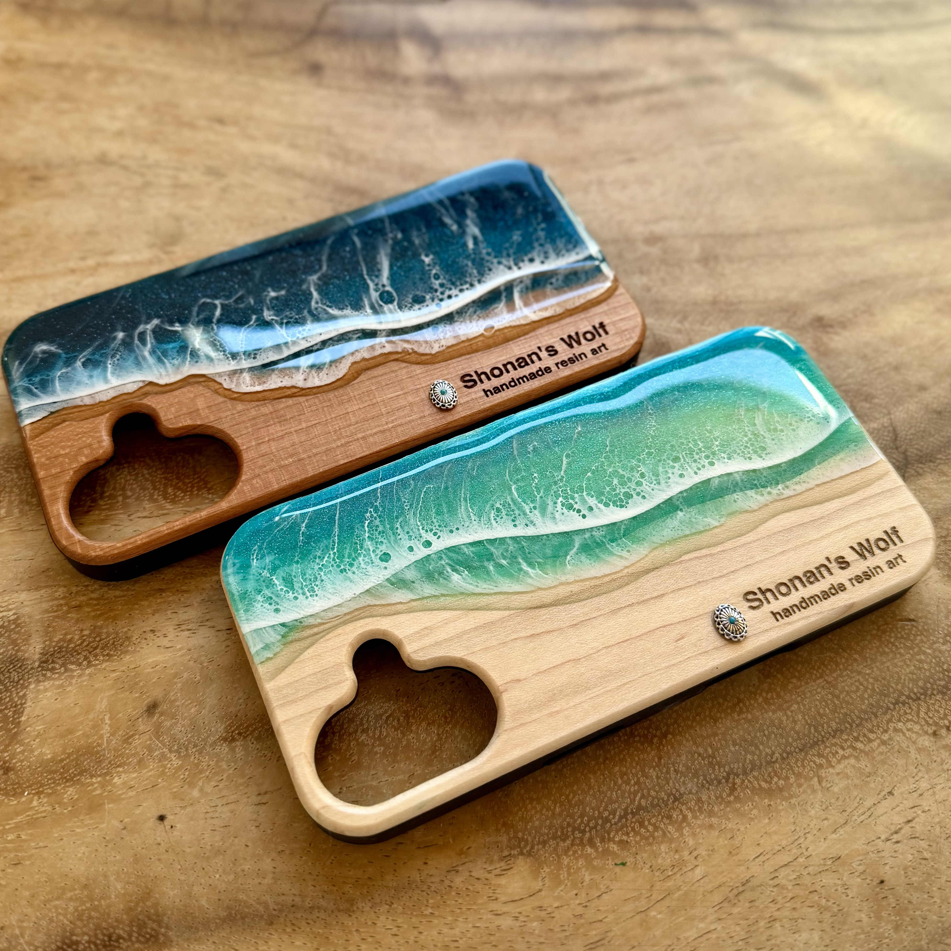 人気商品ꕤiPhone16ケース　オーシャンアート　レジンアート