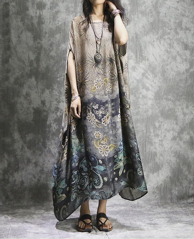 大きいサイズ レディース 春 夏 ロング　ワンピース　新品 半袖