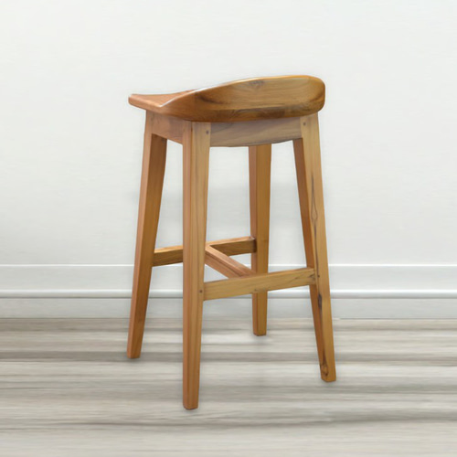 チーク無垢材 ナチュラルなカウンターチェア バースツール 無垢材家具