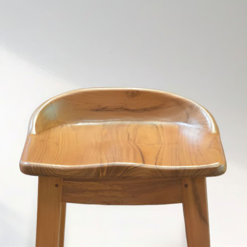 チーク無垢材 ナチュラルなカウンターチェア バースツール 無垢材家具