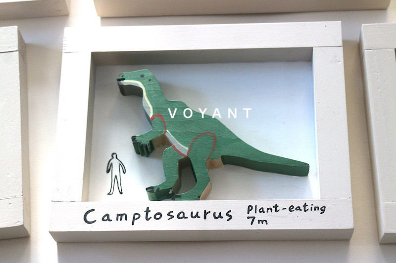 恐竜木工オブジェ／No11カンプトサウルス