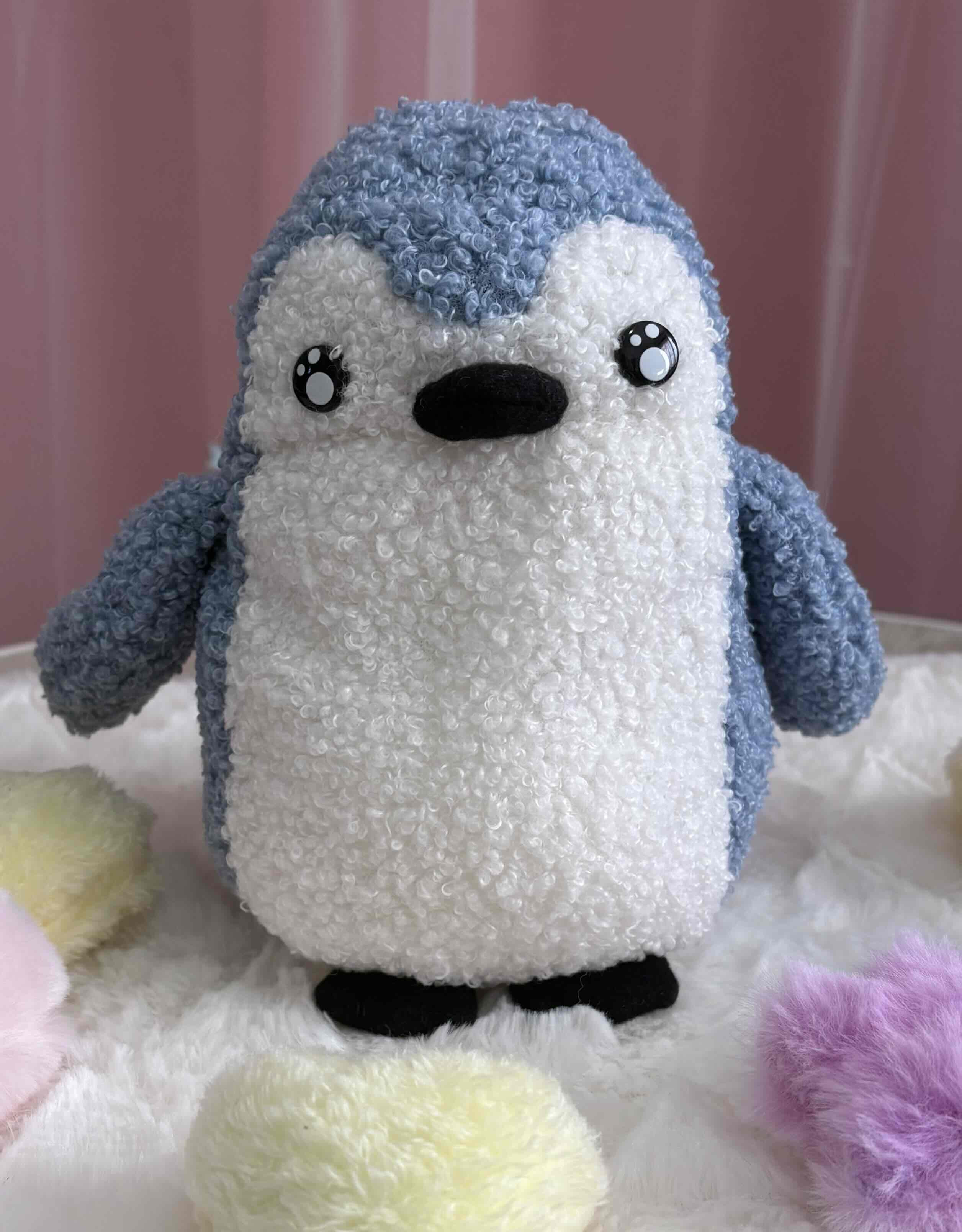 ふわもこボアのペンギンさんのぬいぐるみ