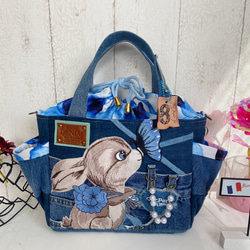デニムリメイクバッグS yellowくまさん ハンドバッグ MICHIDENIM 通販