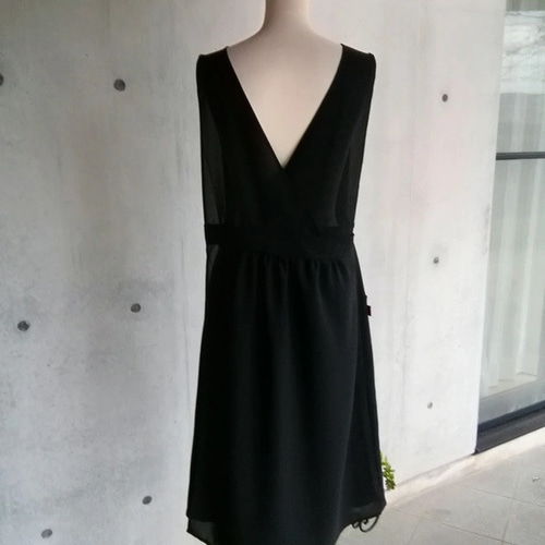 3Lサイズ 1枚限定セール【日本製】ツイルストレッチ黒 ギャザーかぶる