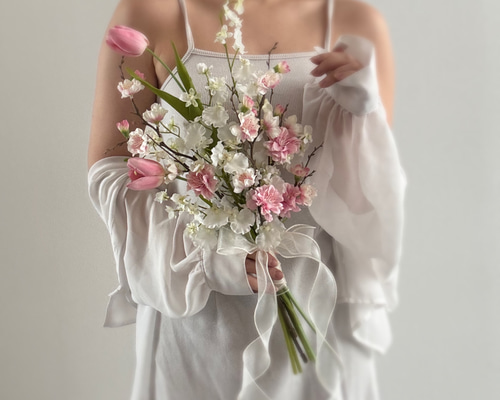 白無垢 色打掛 ┊︎ 和装 アーティフィシャルフラワーブーケ