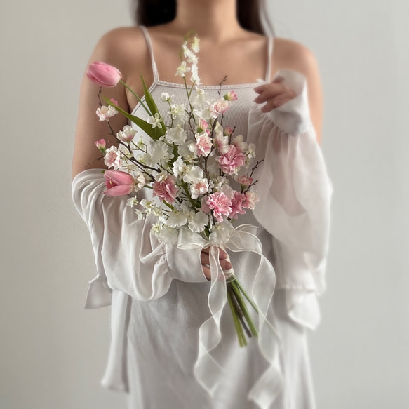 白無垢 色打掛 ┊︎ 和装 アーティフィシャルフラワーブーケ