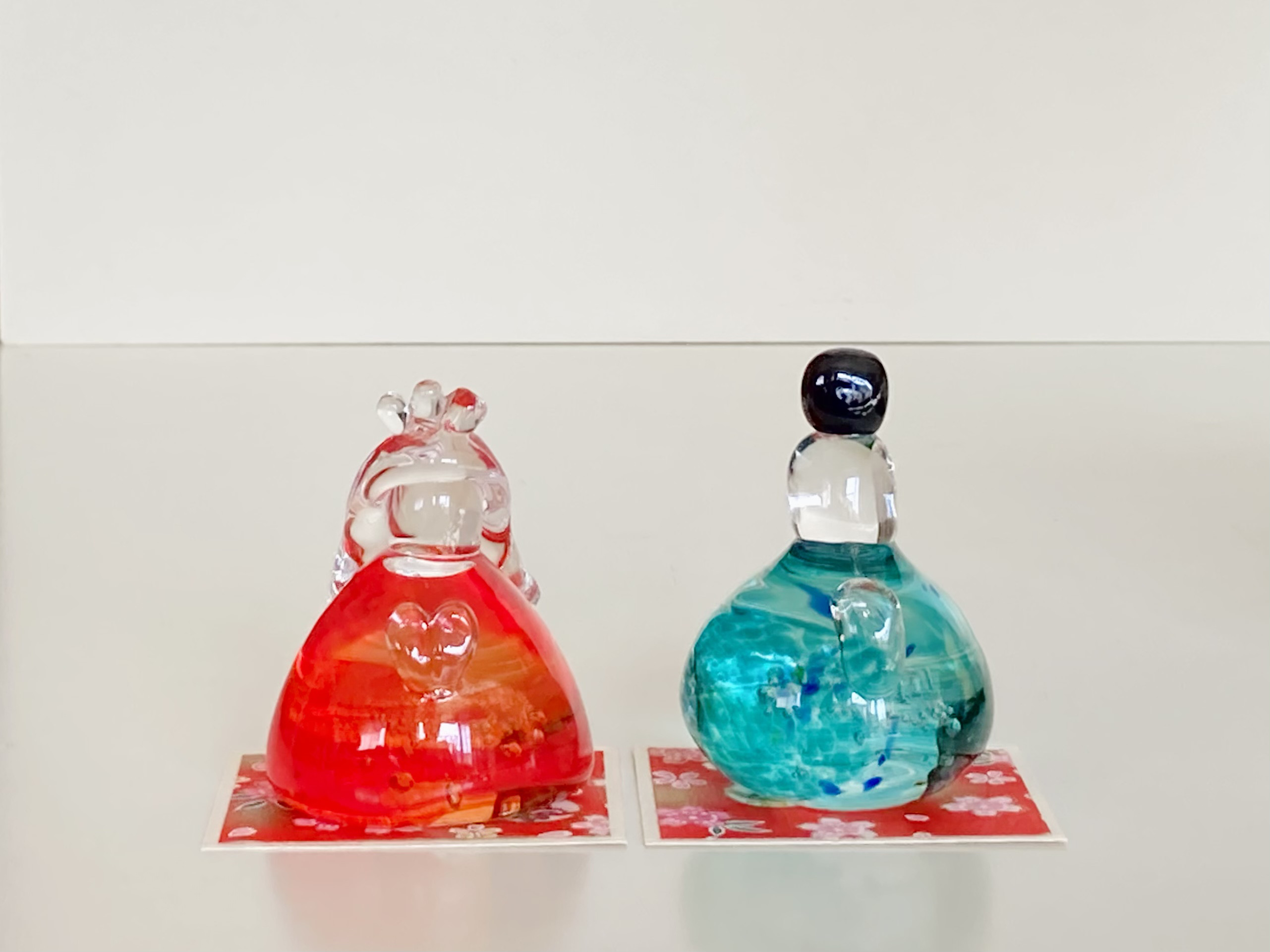 ガラスのおひなさま4　お雛様　雛人形　桃の節句　ガラス