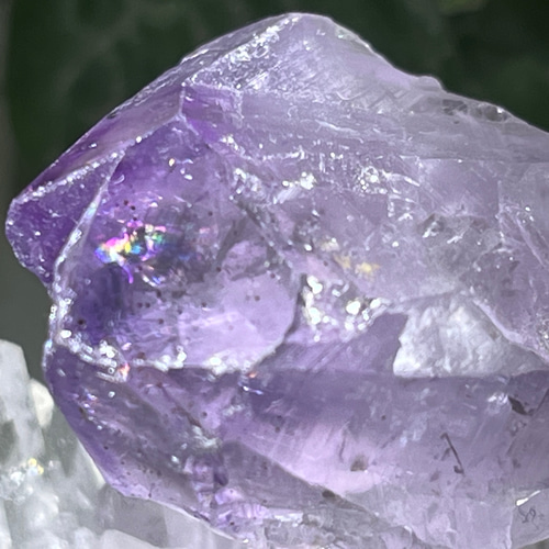 カコクセナイト内包 ミステリアス晶紋アメジスト 紫水晶 原石 ラフ