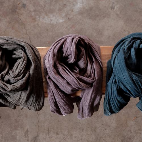 ②草木染めコットンストール ストール けせら工房 通販 20395046