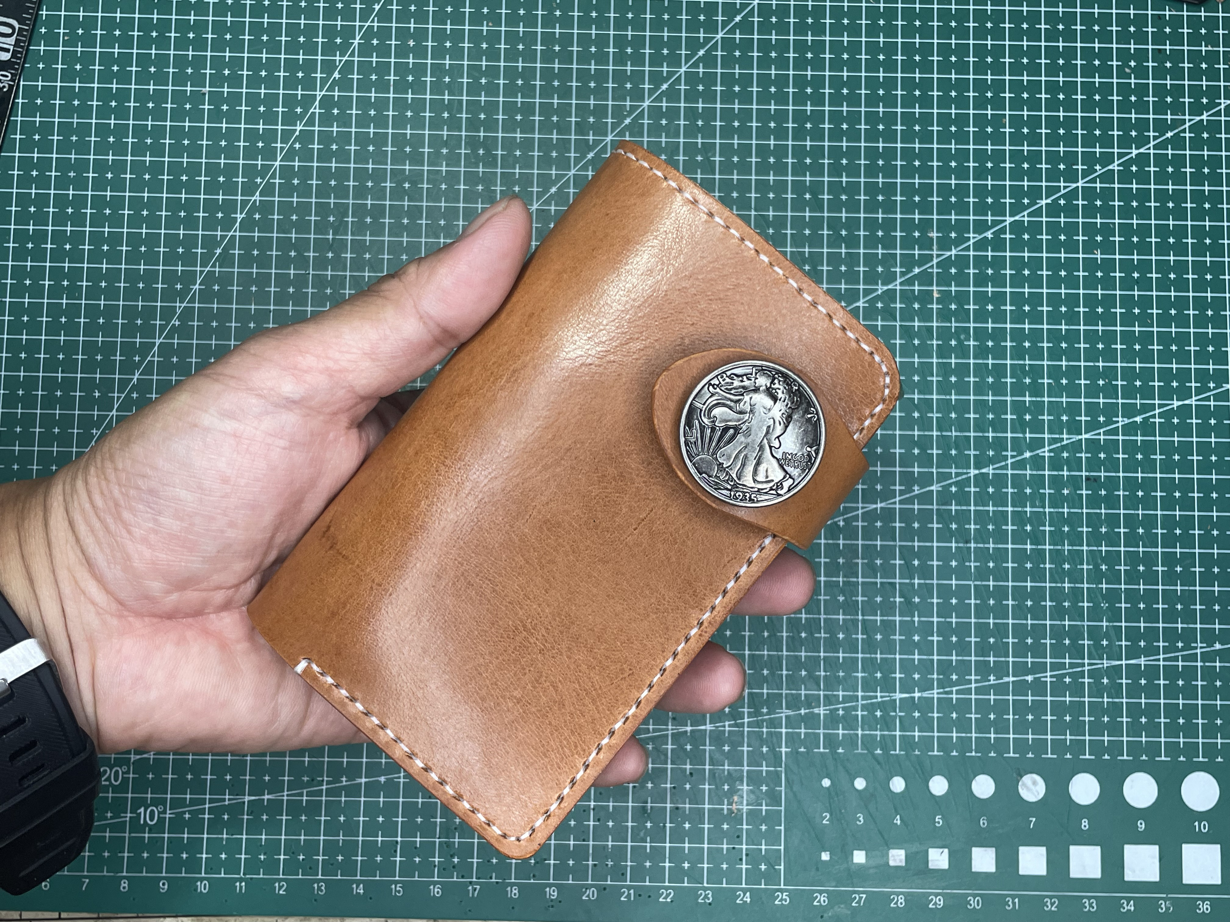 イタチョコ&ナチュラルミドルサイズ レザーWallet