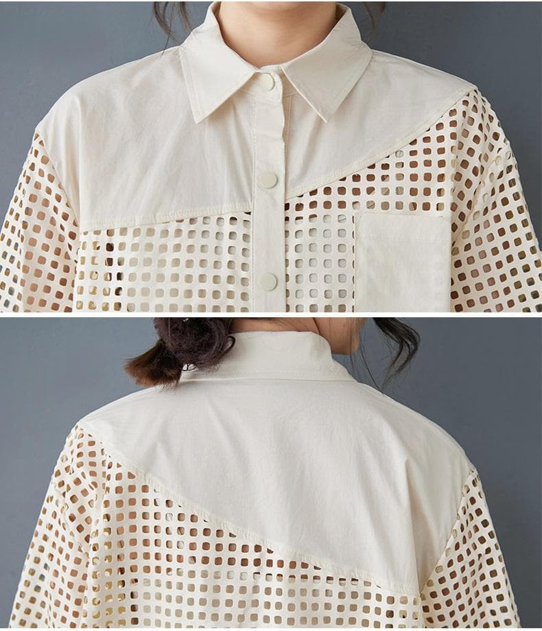 大きいサイズ スカート　セットアップ　レディース 春夏　 新品 長袖　メッシュ