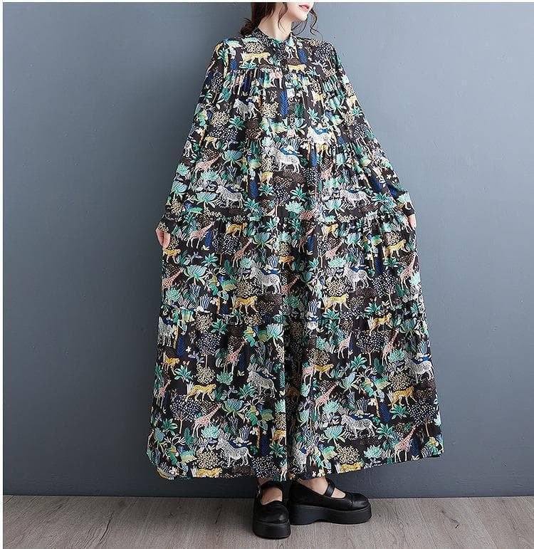 大きいサイズ レディース ロング　ワンピース　春 秋冬 ゆったり　新品 長袖