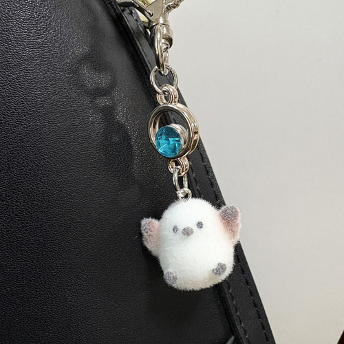 新作❤︎【送料無料】♡シマエナガちゃん立体チャーム フロッキー素材