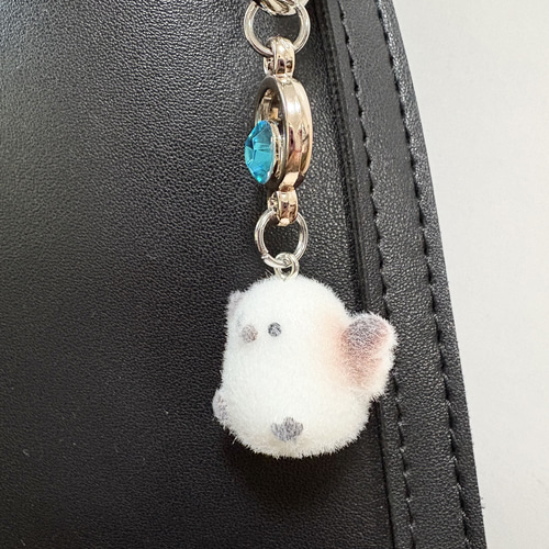 新作❤︎【送料無料】♡シマエナガちゃん立体チャーム フロッキー素材