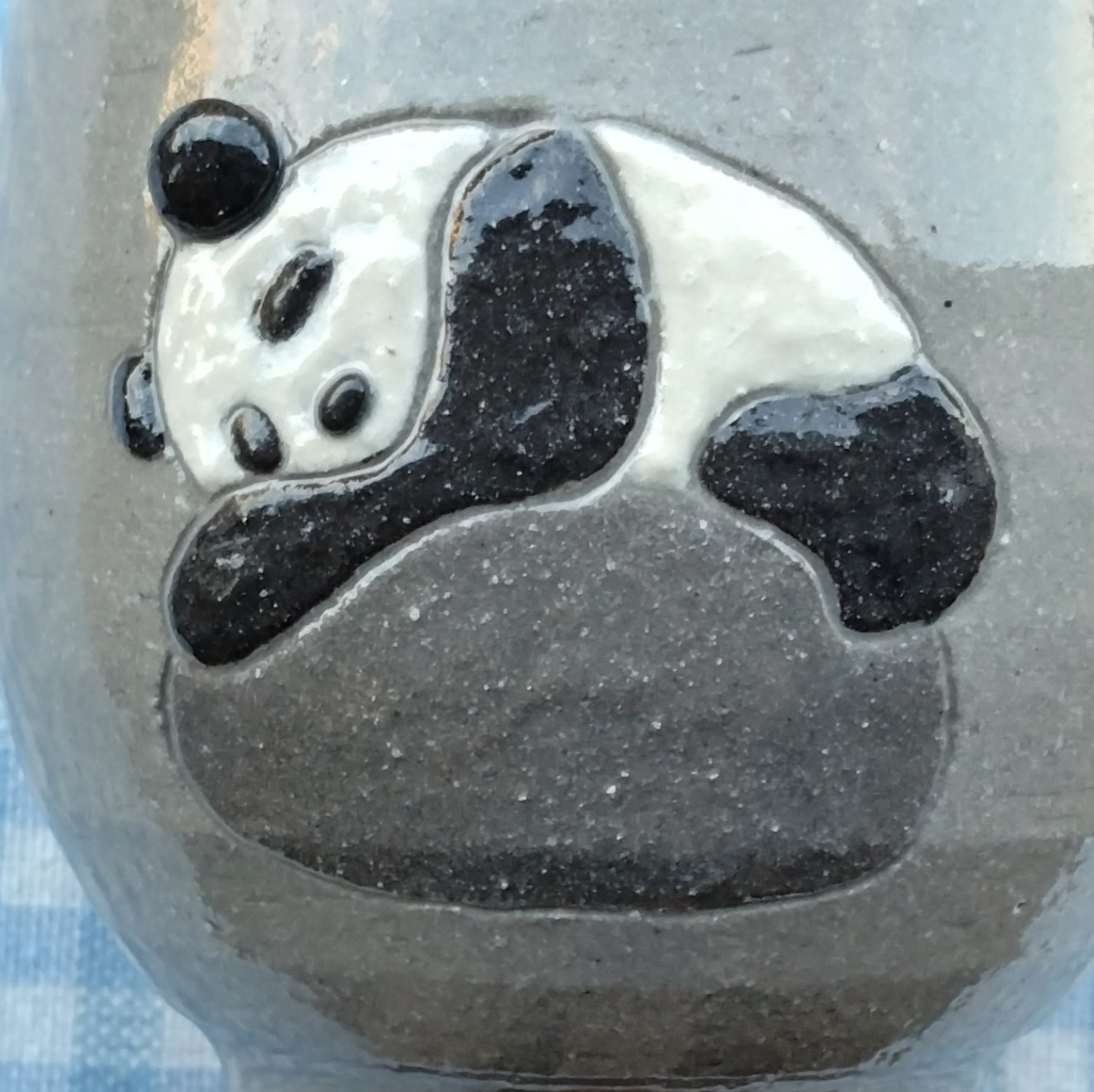 まったりパンダの ぷくぷく立体カップ ＆ 竹のマドラー