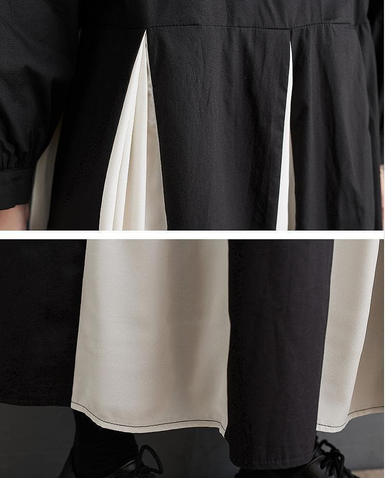 大きいサイズ レディース ロング　ワンピース　Aライン　黒　春 秋冬 新品 長袖