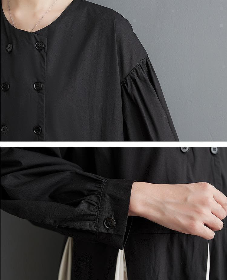 大きいサイズ レディース ロング　ワンピース　Aライン　黒　春 秋冬 新品 長袖