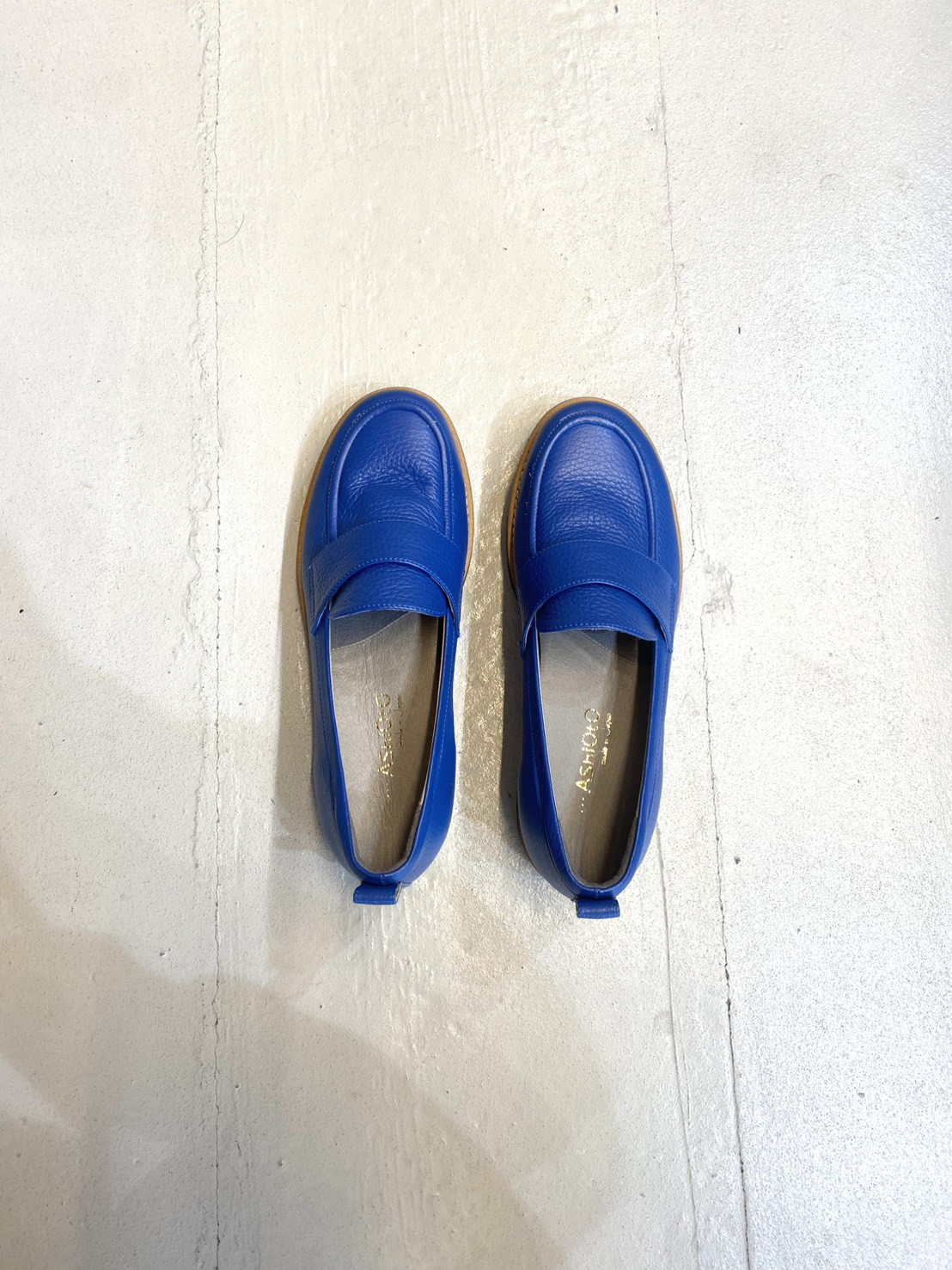 【アシオト】神戸の靴職人が作った♪超軽量・純国産レザーコインローファー(KOBE 01)※サンプル品 BU 23.0のみ