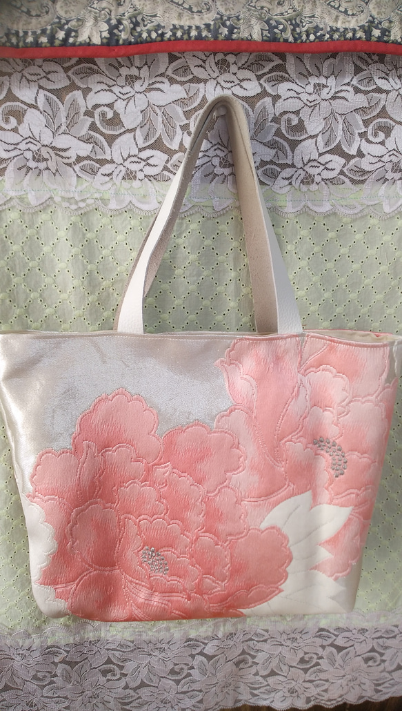 花柄帯リメイクトートバッグ トートバッグ とちおとめ 通販 20396386