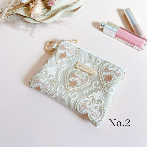 再販】選べるインド刺繍ポーチ ポーチ Psalm27（サーム27・詩篇27
