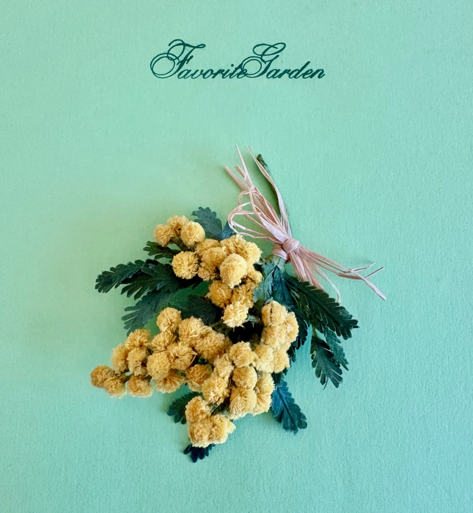 布花 ミモザのコサージュB