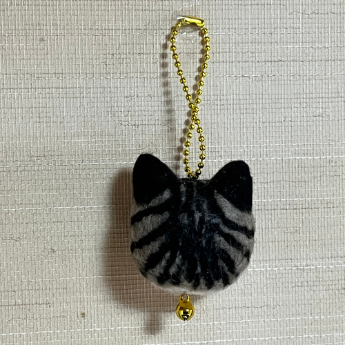 羊毛フェルト 猫の顔 キーホルダーセット 羊毛フェルト 猫の顔