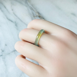R100-010］ ジェイド JADE ヒスイ 本翡翠 くりぬき リング 天然石