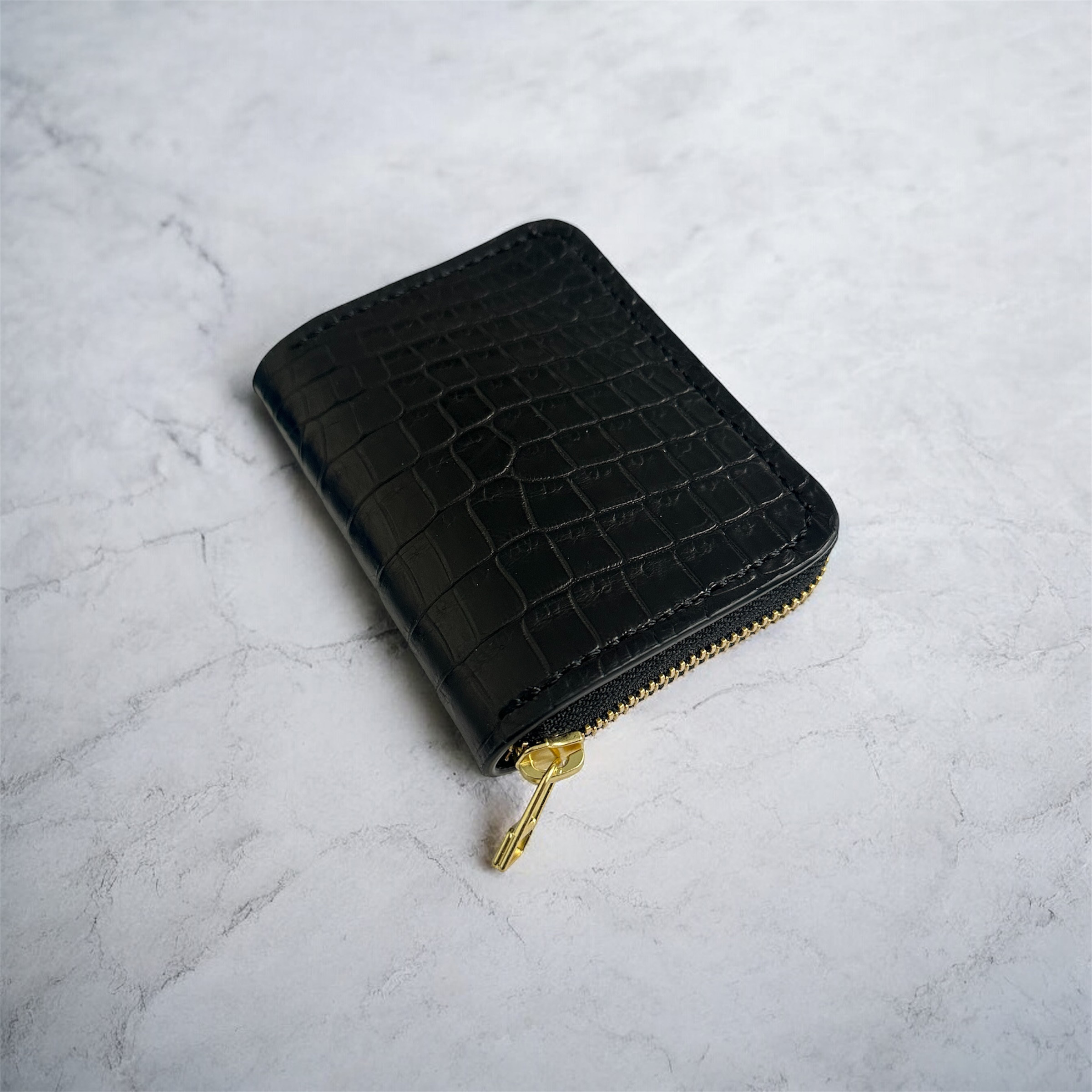 ラウンドファスナー コンパクトウォレット スモールクロコダイル スモールクロコ ポロサス