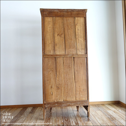 チーク無垢材 ヴィンテージキャビネットR 食器棚 ショーケース 陳列棚