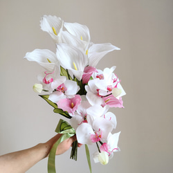 アネモネ♡紫♡ピンク♡アレンジ♡アメリカンフラワー♡ディップアート