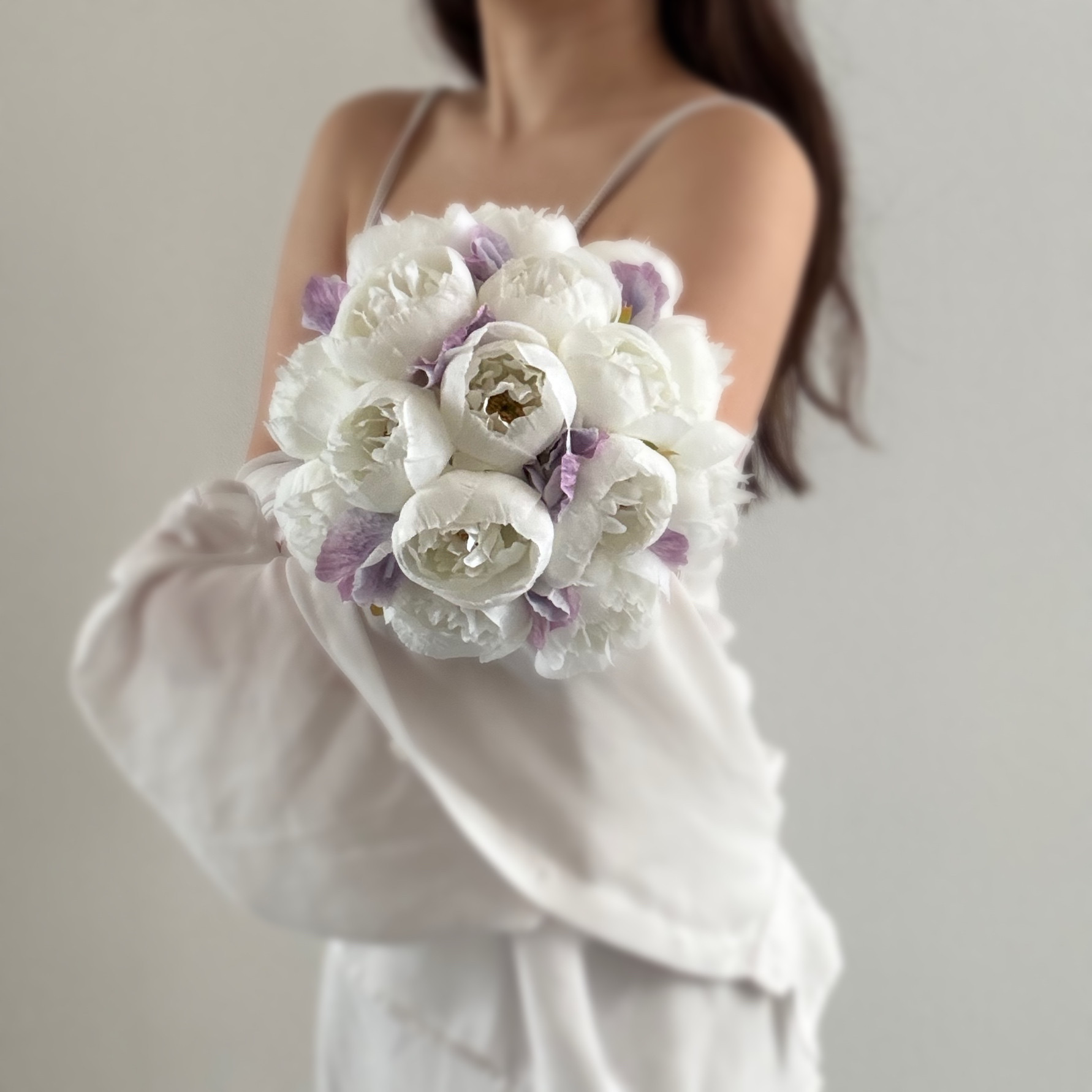 piony lavender⌇﻿ アーティフィシャルフラワー クラッチブーケ 海外風 前撮り 結婚式