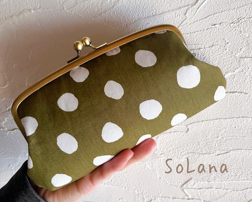 ご依頼品◇オリーブドット◇親子がま口長財布 長財布 SoLana 通販