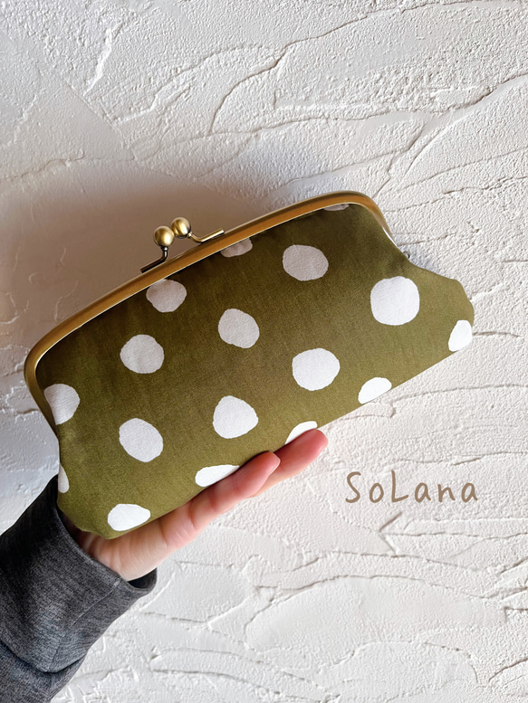 ご依頼品◇オリーブドット◇親子がま口長財布 長財布 SoLana 通販
