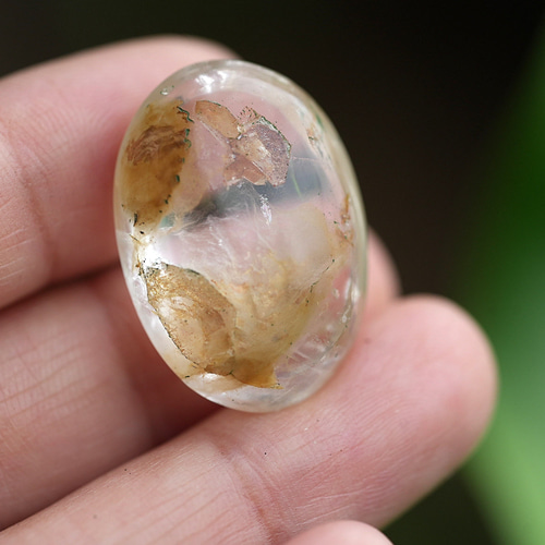 クォーツインと煙☆ガーデンクォーツ s1553 天然石 Funky garuda