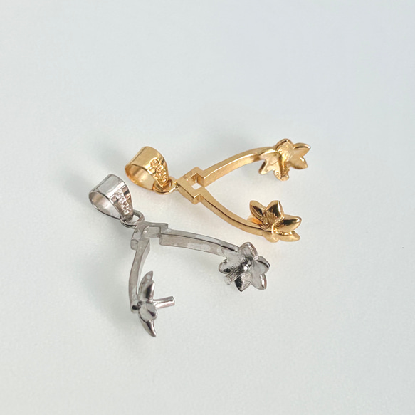 シルバー925 バチカンツキサシ 1個 丸玉/横穴用 24mm ゴールド