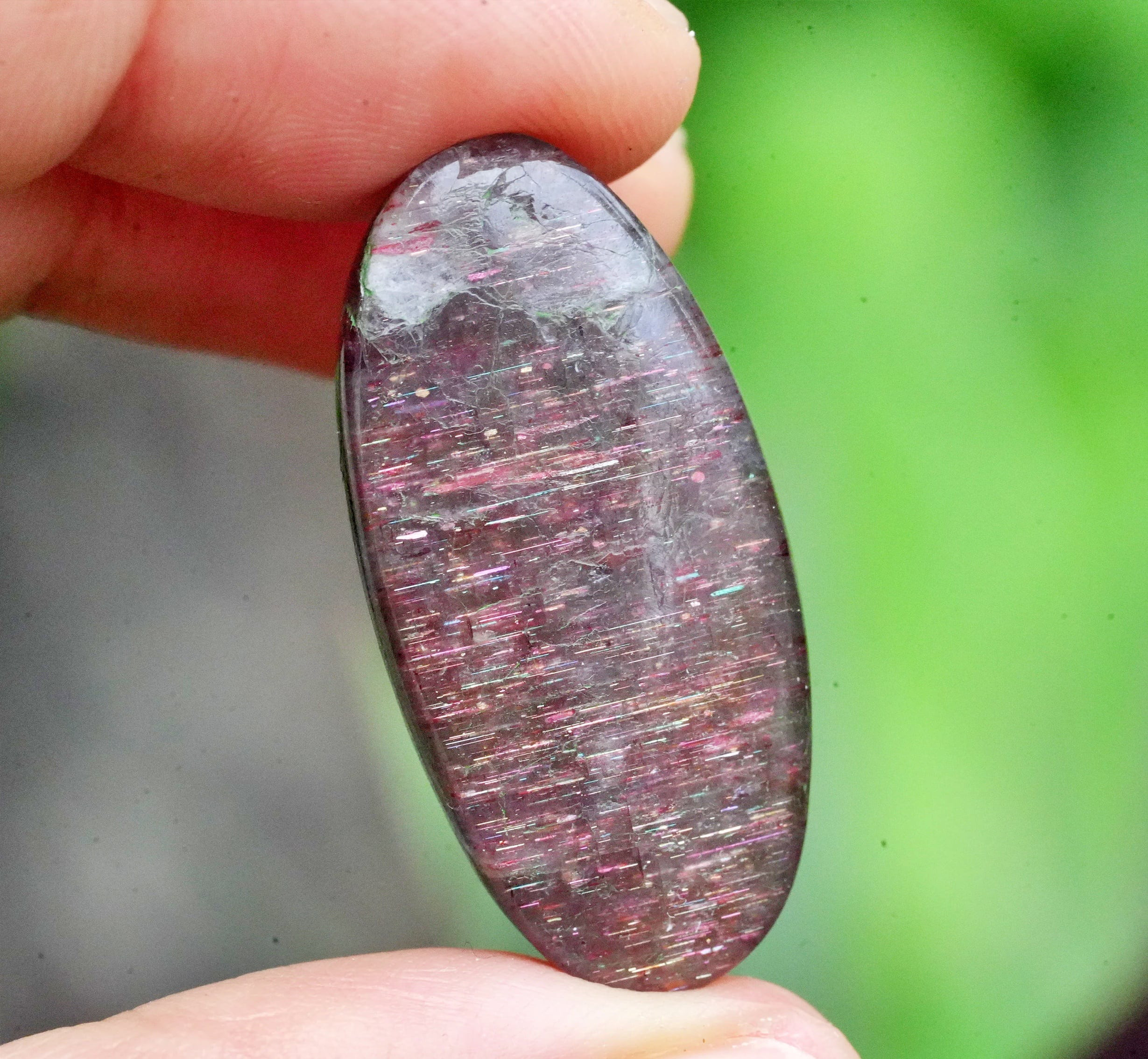 ピンクの流星群★レッドファイヤー★アイオライトサンストーン s1576