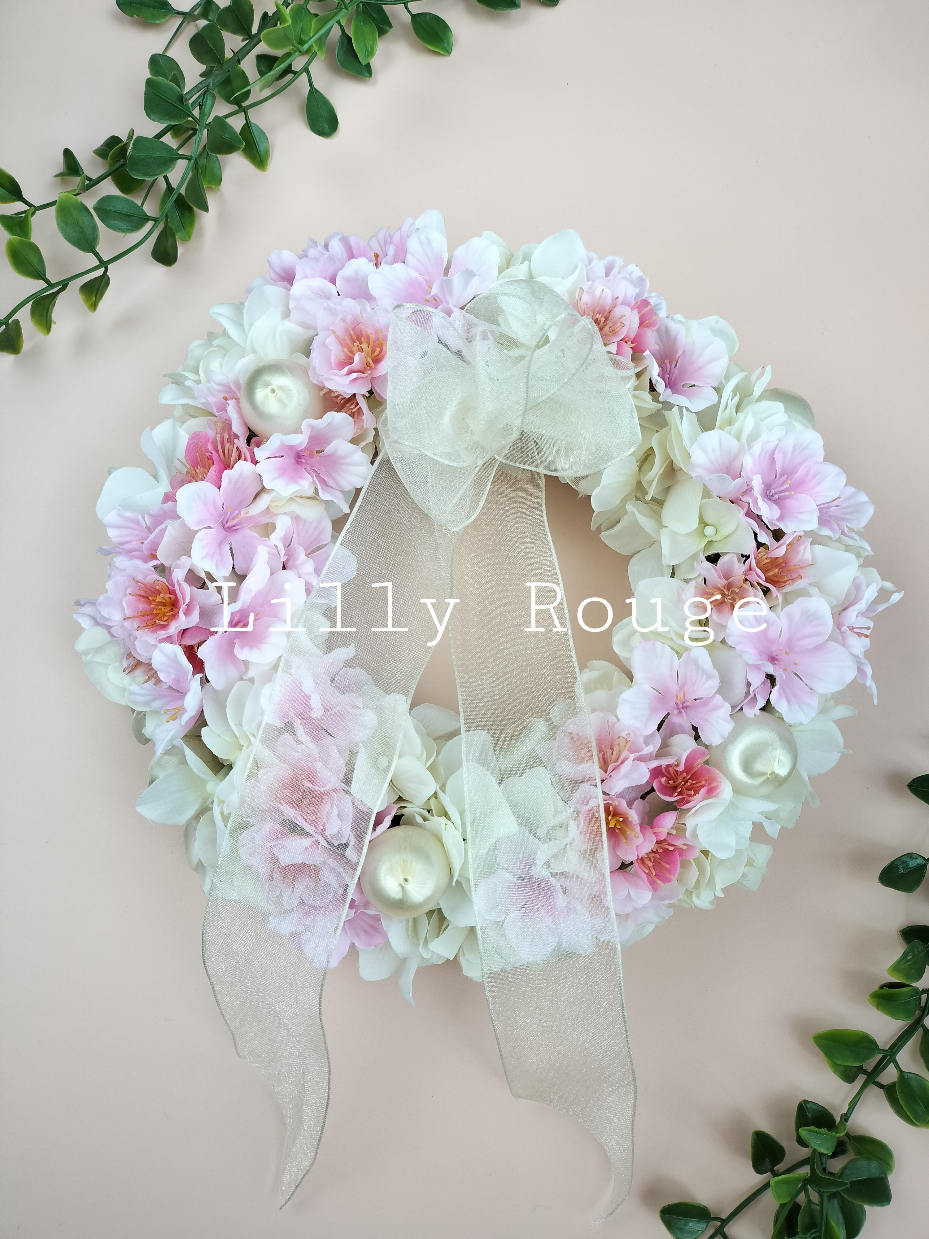 ＊*2026年春新作*＊桜 リース アーティフィシャルフラワー 25cm