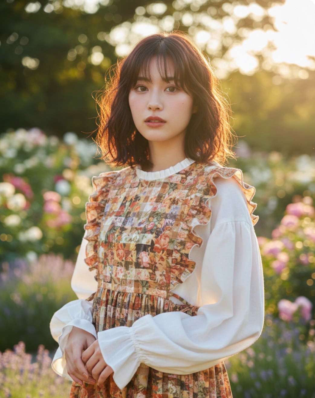 【2026 S/S】アーカイブギンガム・エプロン風ワンピース