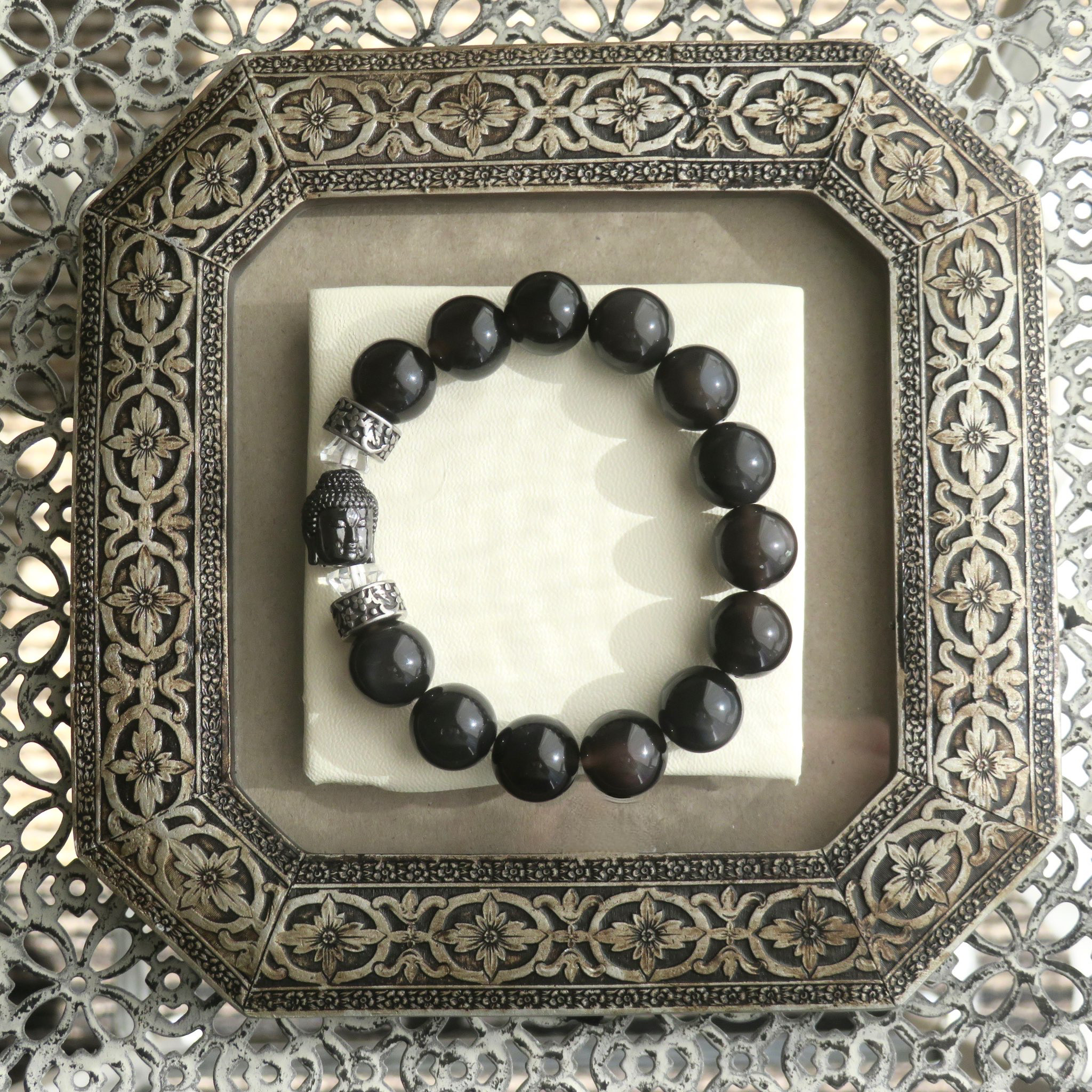 Nirvana◆Rainbow Obsidian・Crystal quartz