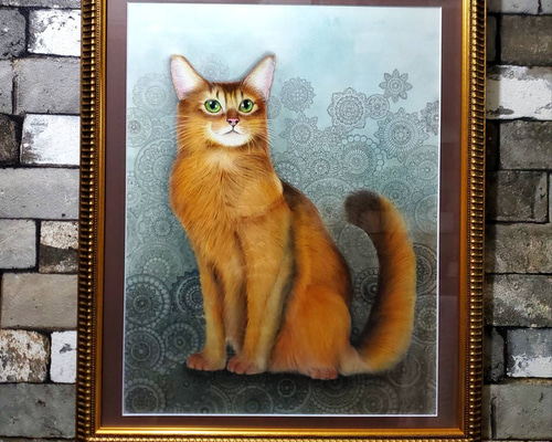 原画 1点もの ボールペン画 日本人作家 色鉛筆画 絵画 絵 アート 額