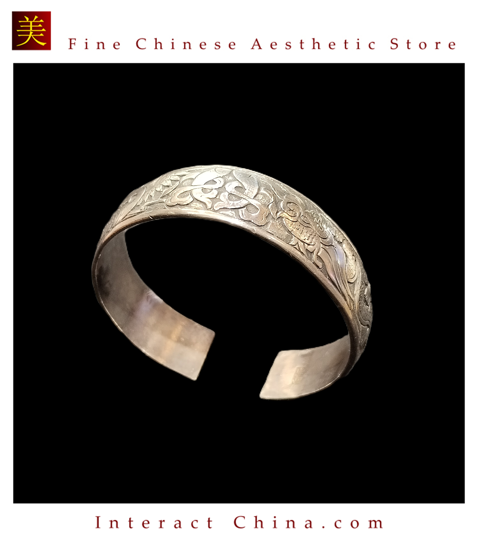 中国のエスニックブレスレットミャオ族手芸ジュエリーシルバーユニークモデル＃102