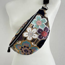 帯リメイクバッグ あずま袋、風呂敷袋、エコバッグ、ショッピング