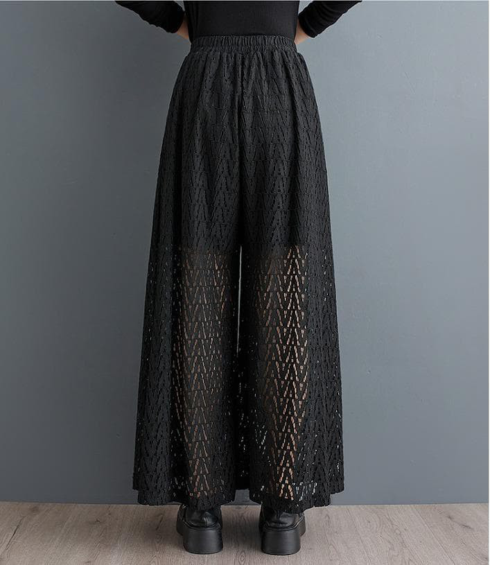 大きいサイズ レディース パンツ　シアー　レース　春夏 秋 新品